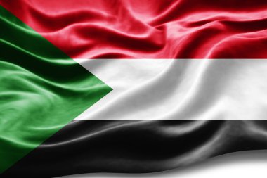 İpek desenli Sudan bayrağı, dijital arkaplan