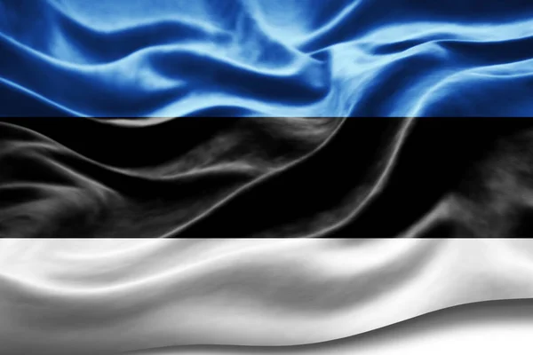 Σημαία Εσθονίας Μεταξωτή Υφή Ψηφιακό Υπόβαθρο — Φωτογραφία Αρχείου