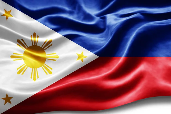 絹の質感とフィリピンの旗 デジタル背景 — ストック写真