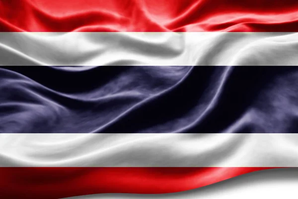 Прапор Таїланду Шовковою Текстурою Цифрове Тло — стокове фото
