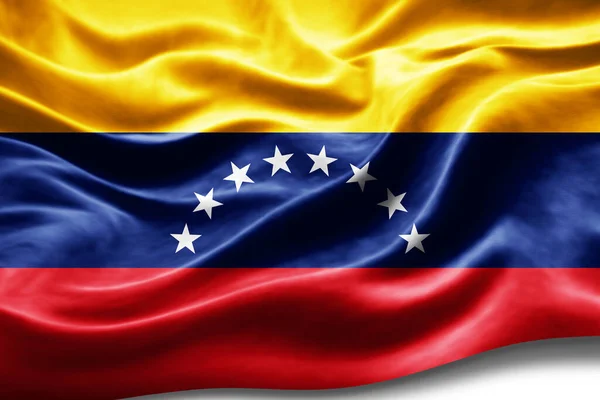 Flaga Wenezueli Jedwabną Fakturą Tło Cyfrowe — Zdjęcie stockowe