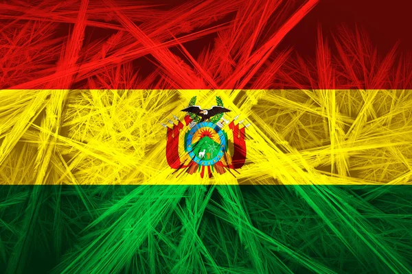 Флаг Боливии Абстрактной Текстурой Цифровой Фон — стоковое фото