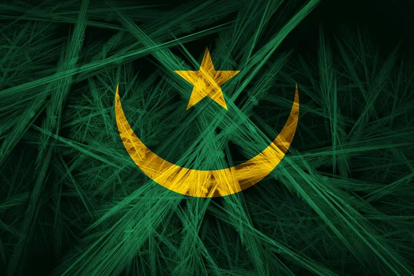 Mauritania Flag Abstract Texture Digital Background — Stock Photo, Image