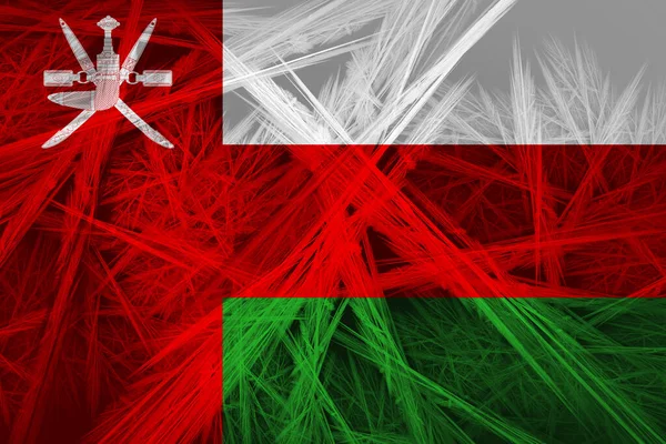 Oman Flag Abstract Texture Digital Background — Stock Photo, Image