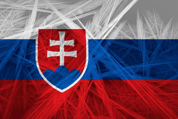 Slovakia Flag Abstract Texture Digital Background — Stock Photo, Image