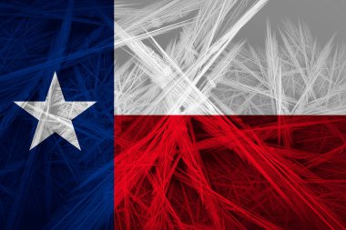 Soyut desenli Teksas bayrağı, dijital arkaplan