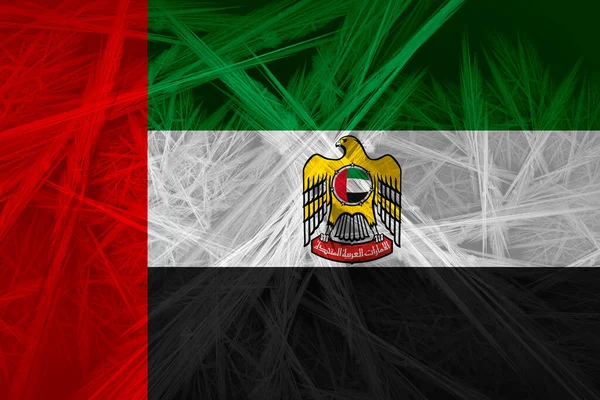 Vereinigte Arabische Emirate Flagge Mit Abstrakter Textur Digitaler Hintergrund — Stockfoto