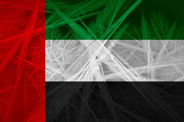 Vereinigte Arabische Emirate Flagge Mit Abstrakter Textur Digitaler Hintergrund — Stockfoto
