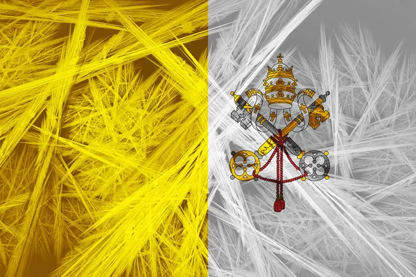 Bandeira Cidade Vaticano Com Textura Abstrata Fundo Digital — Fotografia de Stock