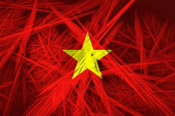 베트남 깃발에는 추상적 디지털 배경이 — 스톡 사진