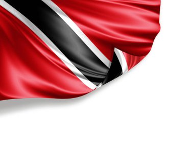 Beyaz arkaplanda izole edilmiş Tobago bayrağı, 3d illüstrasyon