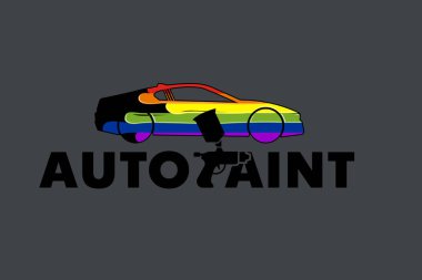 Otomatik boya Logo şablonu tasarlamak vektör