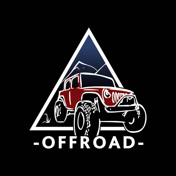 web, mobil ve app tasarım, offroad simgesi kavramı için izole offroad logosu