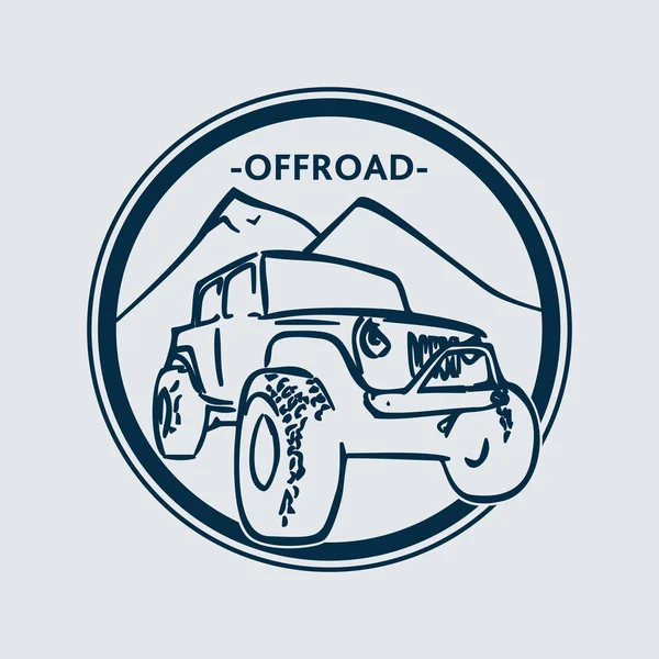 Offroad logó elszigetelt webes, mobil-és app, offroad ikon koncepció — Stock Vector