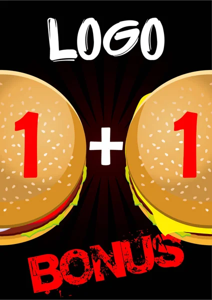 Fast food el ilanı tasarım vektör şablonu A4 boyutunda. Broşür ve düzeni tasarımı. Gıda kavramı.