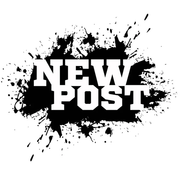 Yeni yazı. Video blog, vlogging, sosyal medya içeriği için Sticker. Vektör illüstrasyon tasarımı. Kabarcık pop sanat tarzı poster, t shirt baskı, posta kartı, baskı, duvar kağıdı, etiket