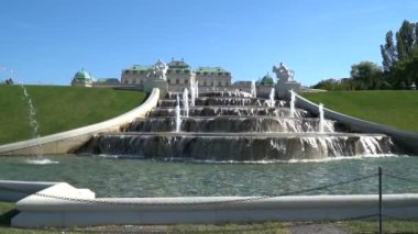 Viyana Belvedere çeşme yavaş hareket