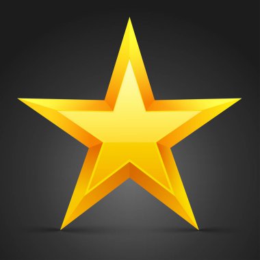 Sarı yıldız. Vektör çizim.