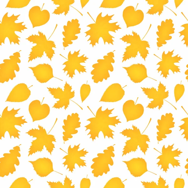 シームレスな葉の模様。秋の背景 — ストック写真