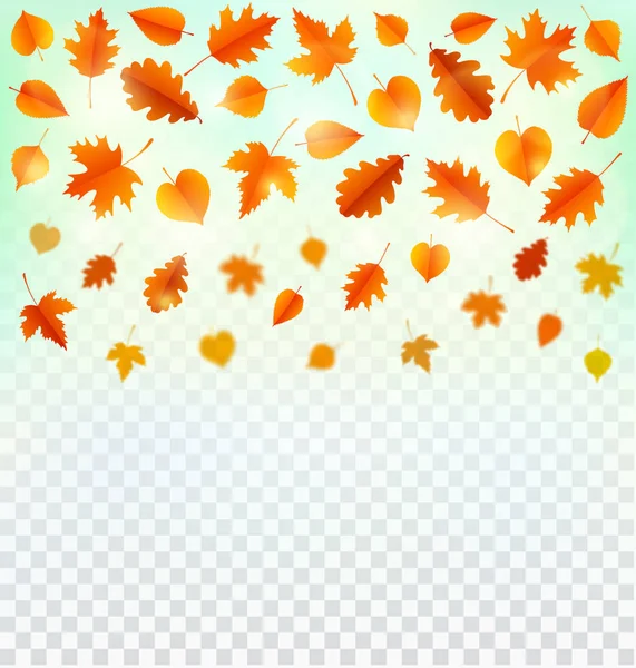 Herbst Hintergrund mit Blättern. — Stockvektor