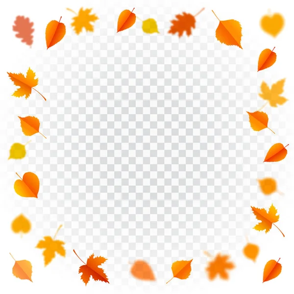 抽象的な背景の葉秋。ベクトル図 — ストックベクタ