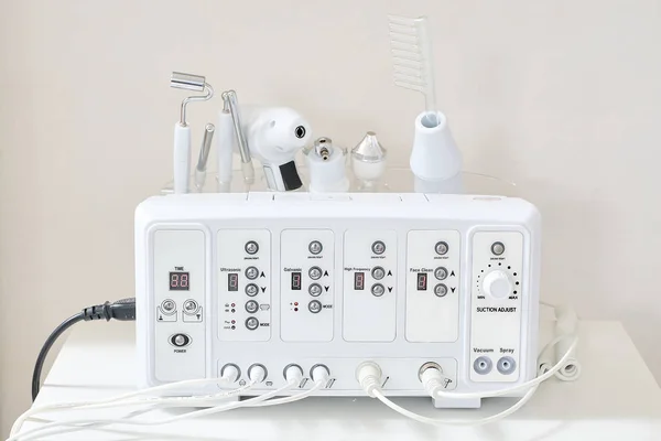 Cosmetic Multifunctional Device close-up in beauty salon.
