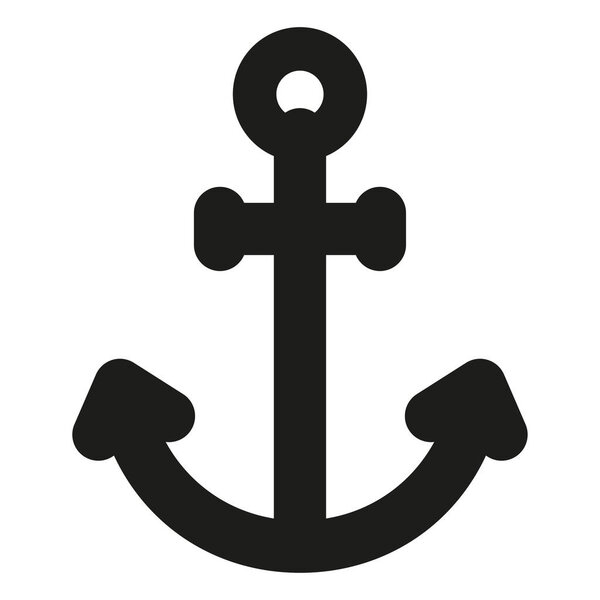 Illustration of anchor icon on white background