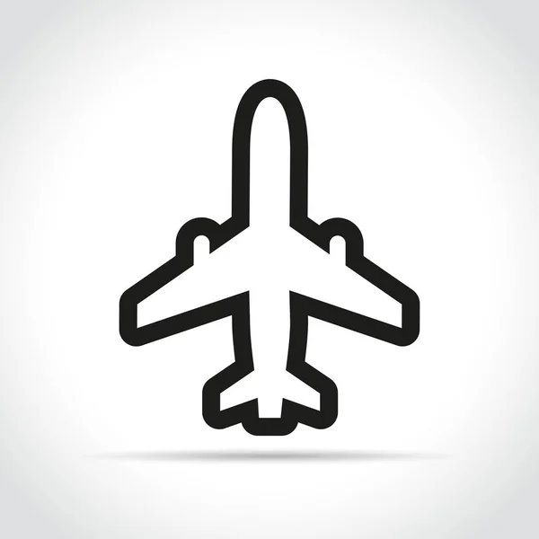 Illustration Icône Plane Sur Fond Blanc — Image vectorielle