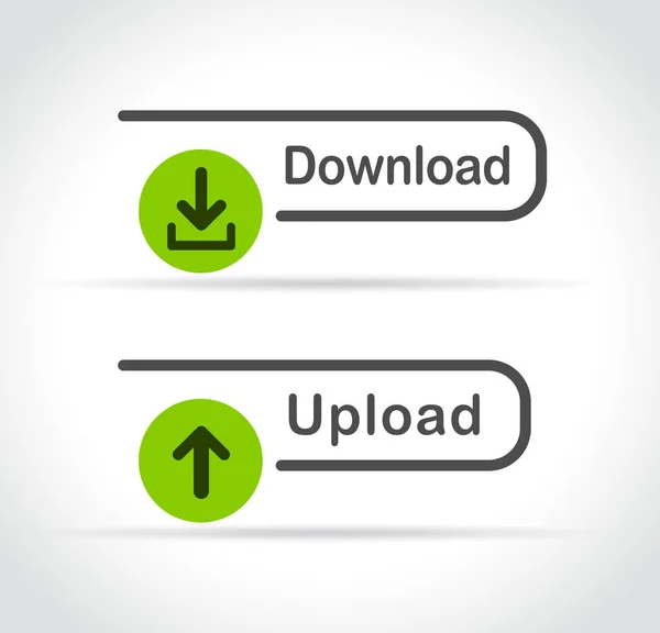 Resmi Download Upload Simgeleri Tasarım — Stok Vektör
