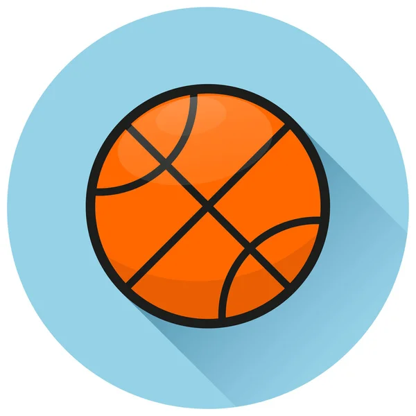 Illustration Des Basketballkreises Flache Ikone — Stockvektor