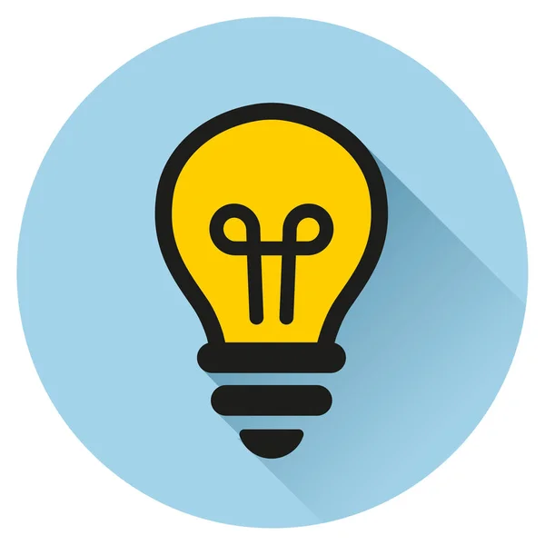 Illustration Light Bulb Icon White Background — Stock Vector