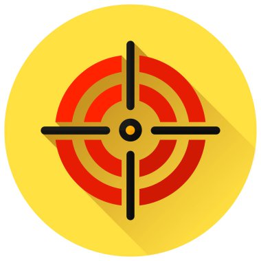 Hedef daire sarı düz simgesinin resmi