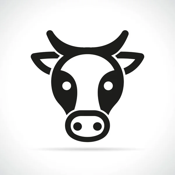 Illustration Cow Head Icon White Background — Stock Vector