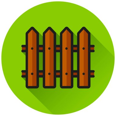 Çit daire düz yeşil simge gösteren resim