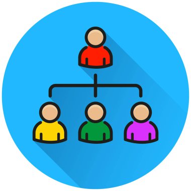 İnsanlar daire mavi kutsal kişilerin resmi kavramı çizimi