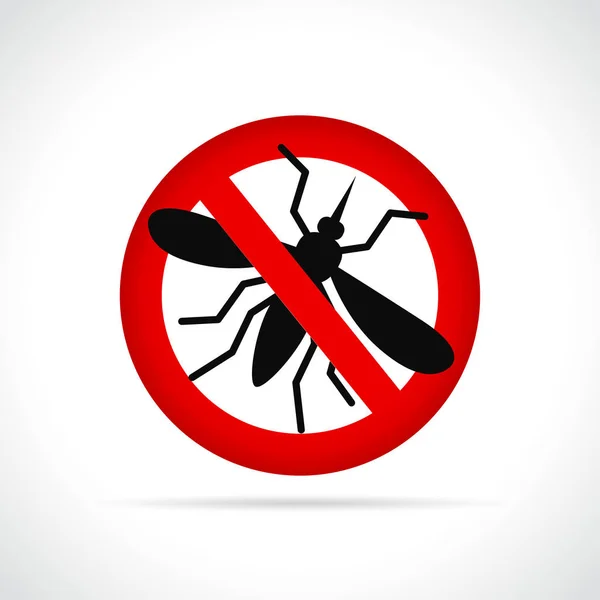 Illustration Mosquito Sign White Background — Stock Vector