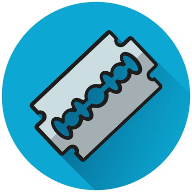 Jilet daire mavi kutsal kişilerin resmi çizimi