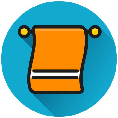 Havlu daire mavi kutsal kişilerin resmi kavramı çizimi