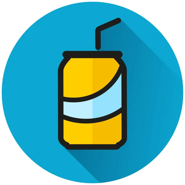 Ilustración Del Concepto Icono Azul Del Círculo Soda — Vector de stock