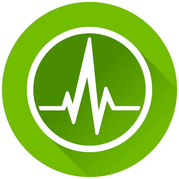 Иллюстрация Концепции Зеленой Иконки Круга Сердцебиения — стоковый вектор