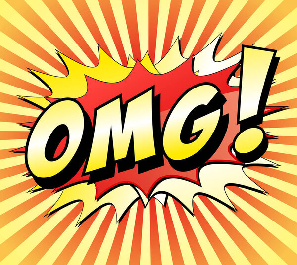 Иллюстрация концепции цвета взрыва omg
