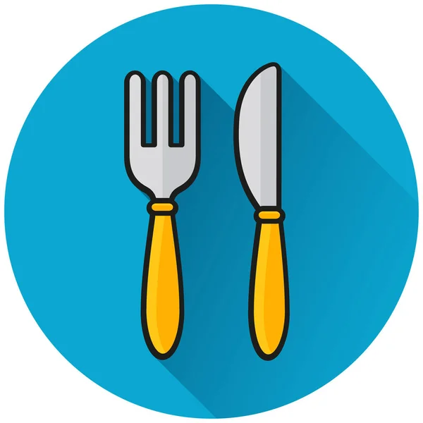 Illustration Fork Table Knife Icon — Stock Vector