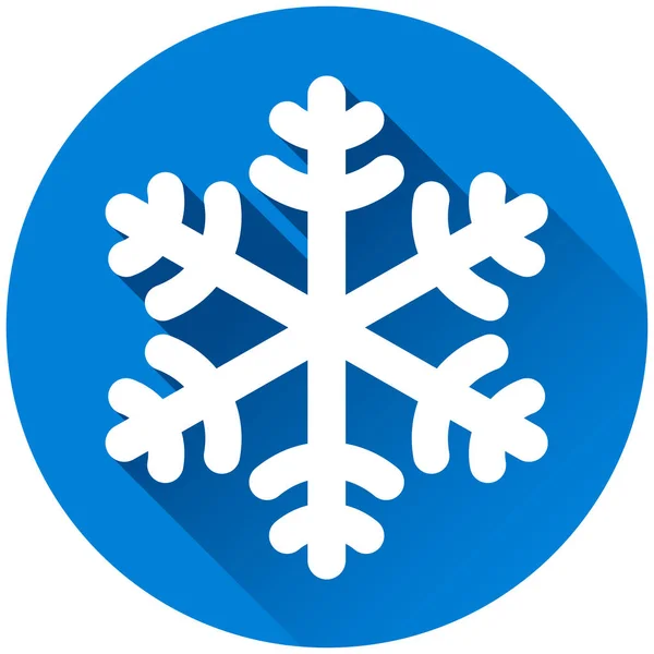 Ilustración Copo Nieve Círculo Icono Azul Concepto — Vector de stock