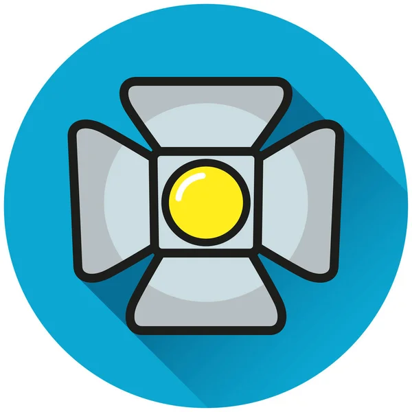 Illustration Spotlight Cirkel Blå Ikon Konceptet — Stock vektor