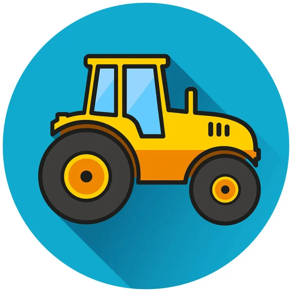 Illustration Des Traktorkreisblauen Symbolkonzepts — Stockvektor