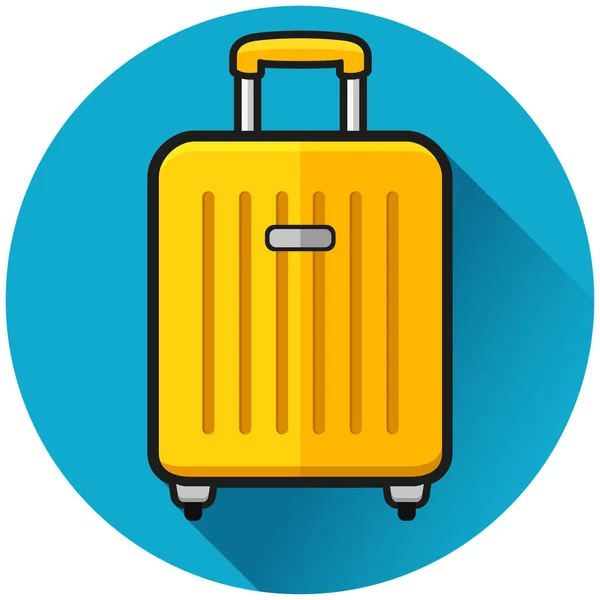 Illustration Suitcase Circle Blue Icon Concept — Stock Vector