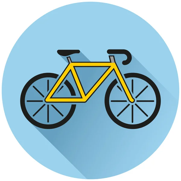 Illustration Bicycle Circle Blue Icon Concept — Stock Vector