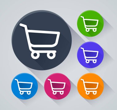 Sepeti circle gölge simgelerle gösteren resim