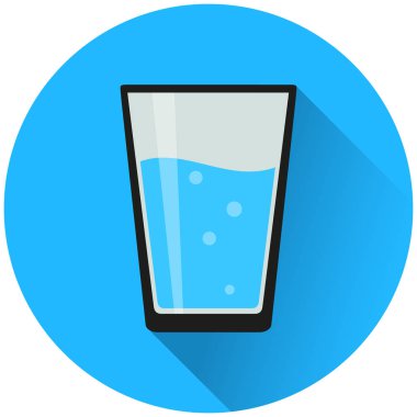 Su cam daire mavi kutsal kişilerin resmi çizimi