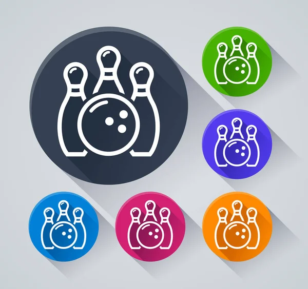 Circle gölge simgelerle Bovling örnek